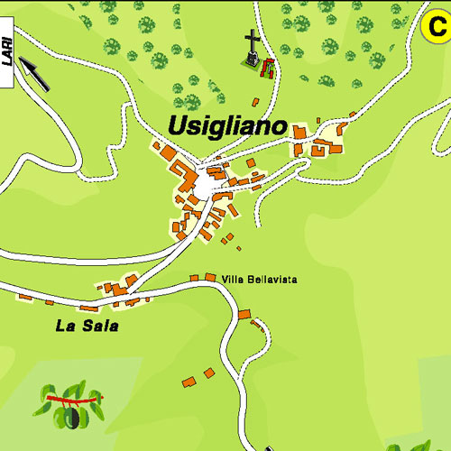 Usigliano stradario